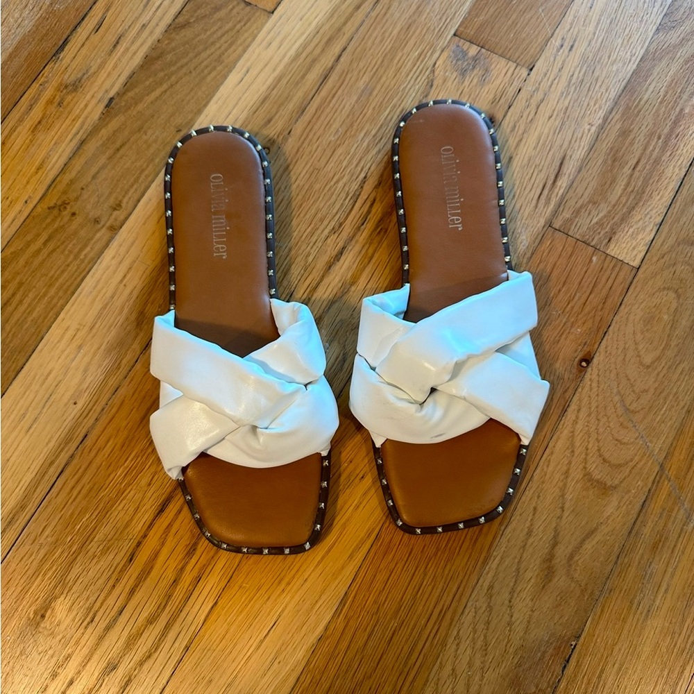 White Leather Sandals